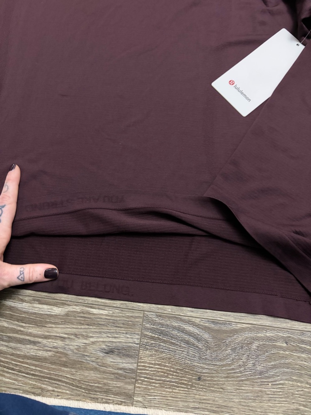 NWT Lululemon Swiftly Relaxed Long-Sleeve Shirt 2.0 *Updated (Black Plum) 14 - Picture 4 of 8